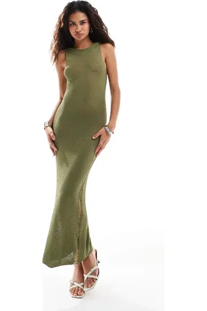 Heretic Nine Exclusive distressed maxi knit dress with hood