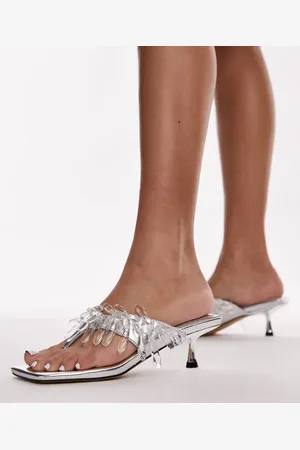 Topshop Idris heeled sandal with beading in
