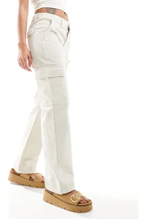 MANGO Straight leg pocket jeans in