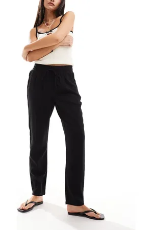 VERO MODA Linen blend tapered trousers in