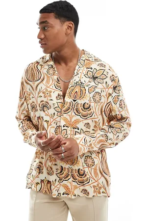 ASOS Relaxed revere shirt in ornate floral print