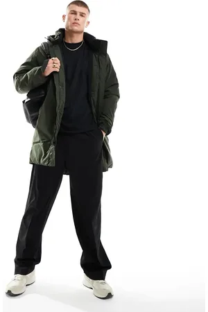 Abercrombie & Fitch Ultra hooded parka coat in olive