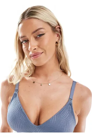 Calvin Klein Maternity modern lace triangle bralette in blue