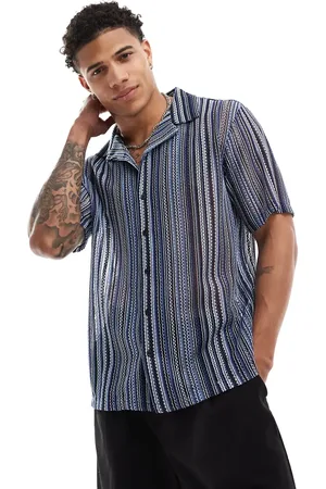River Island Crochet stripe shirt in