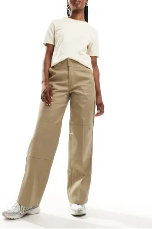 Dickies Double knee trousers in beige tan