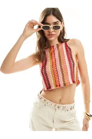 Something New X Larissa Marielle Wehr square neck crochet cami top in