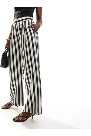 River Island Stripe wide leg trouser in