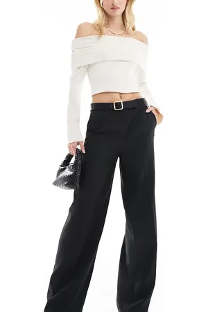 Pieces® Pleat front tailored trousers in