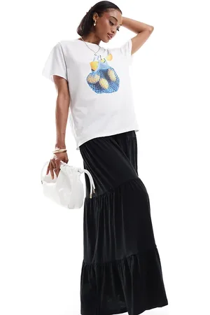 VERO MODA Tiered maxi skirt in