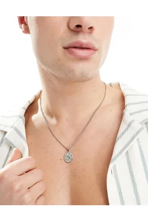 LOST SOULS Stainless steel coin pendant necklace in