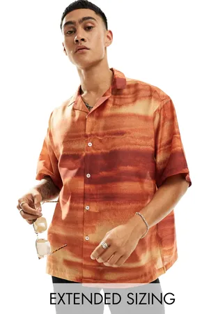 ASOS Oversized revere shirt in ombre print