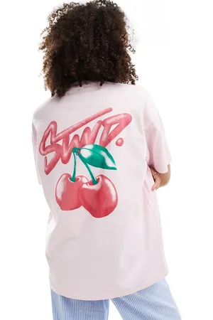 Pull&Bear Graphic cherry tee in