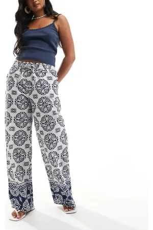 JDY Wide leg trouser in tile print