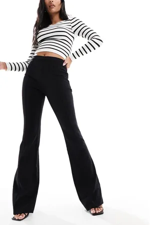 MANGO Flared leg tailored trouser in