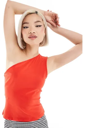Weekday Cindy one shoulder top in exclusive to ASOS