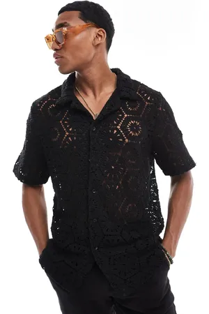 South Beach Southbeach beach short-sleeve shirt in crochet