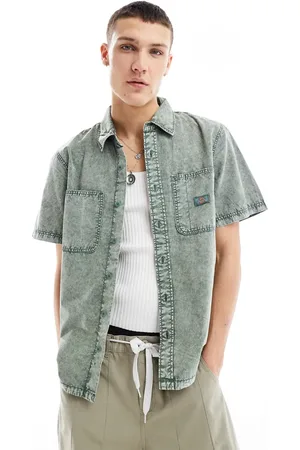 Dickies Newington washed short sleeve shirt in dark