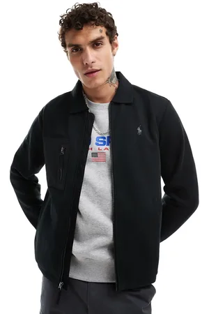 Ralph Lauren Icon logo double knit sweat jacket in
