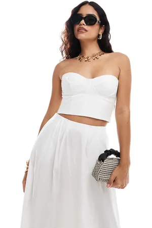 MANGO Corset bandeau co-ord top in