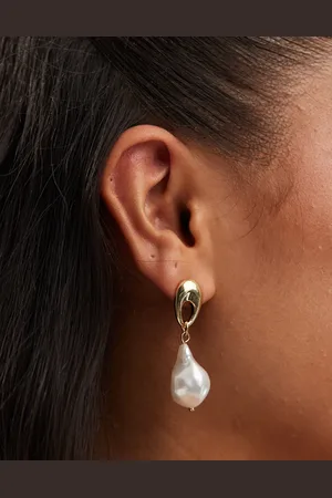 DesignB London Teardrop pearl earrings in
