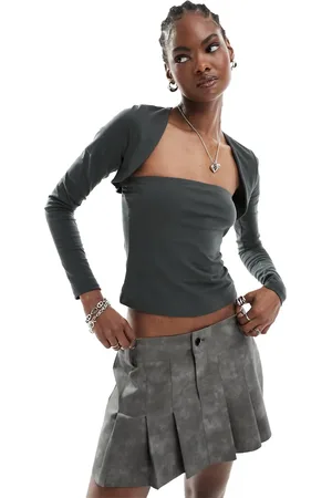 COLLUSION Boldero neck long sleeve top in