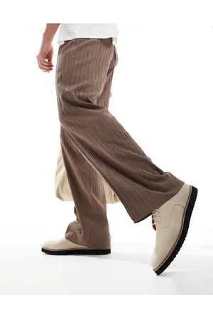 Truffle Collection Casual lace up shoes in stone suede