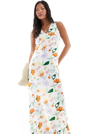 ONLY Floral print maxi dress in