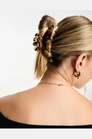 Sui Ava Helle pretty big hair claw clip in champagne