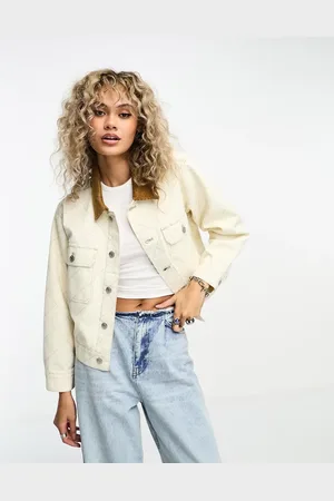 Obey Ariana cropped denim jacket in