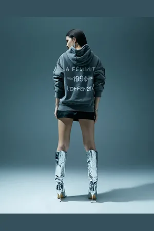 Murci Oversized motif hoodie in washed