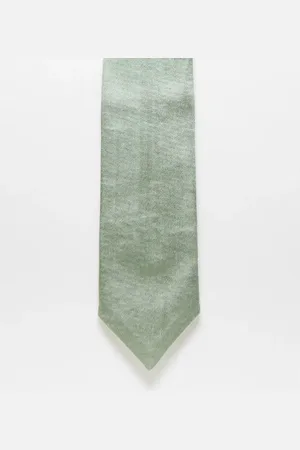 Six Stories Satin tie in sage