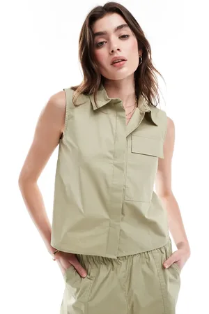 JDY Utility vest co-ord in sage