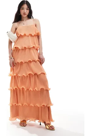 Pretty Lavish Tiered ruffle maxi dress in