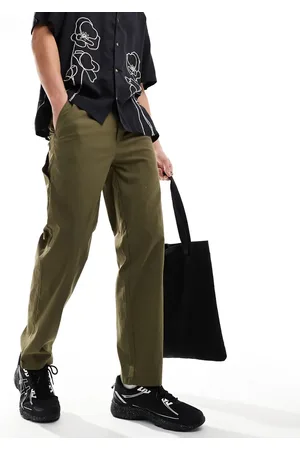 Only & Sons Pull on straight fit worker trouser in khaki