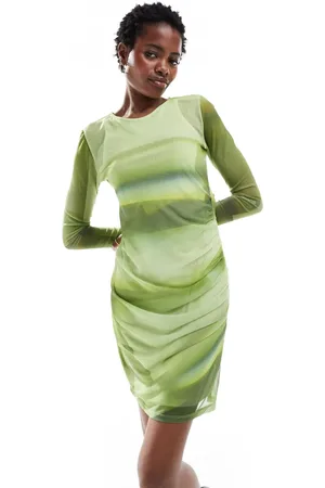 Calvin Klein Illuminated mesh dress in multi