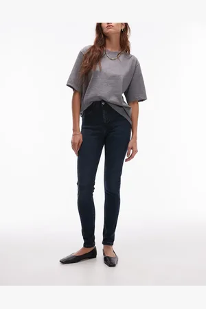 Topshop High rise Jamie jeans in black
