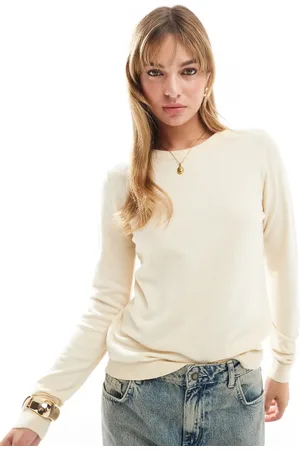 Object Crewneck knitted jumper in cream