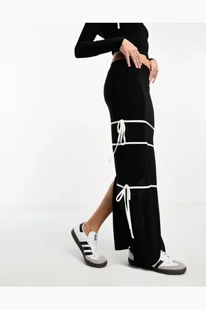 ASOS Maxi skirt co ord with contrast strap detailing in