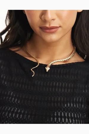 DesignB London Snake choker necklace in