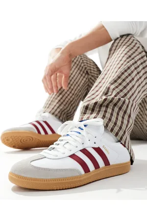 adidas Samba OG trainers in white and burgundy