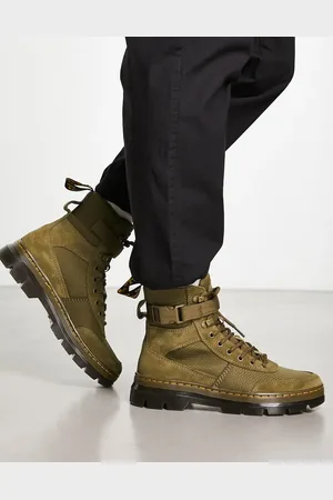 Dr. Martens Combs Tech 8 Tie Boots in Khaki