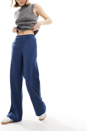 Object Wide leg trousers in dark denim