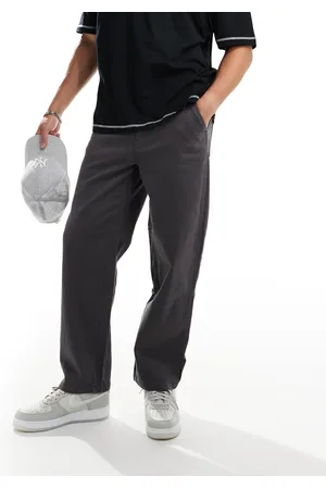 SELECTED Loose fit carpenter trousers in dark