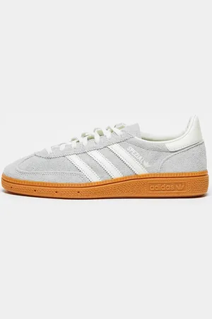 adidas Handball Spezial gum sole trainers in silver and white
