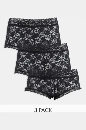 Yours 3 pack lace shorts in