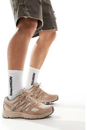 Salomon XMN-4 suede trainers in cement