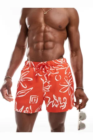 ASOS Swim shorts in short length in floral print