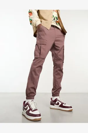 PACSUN Kai stretch slim fit cargo trousers in peppercorn