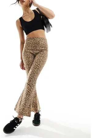 ASOS Kick flare trouser in leopard print