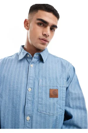Carhartt Co-ord herringbone denim overshirt jacket in dark